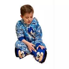 Pijama Entero Sonic Blue Para Niño Y Adulto
