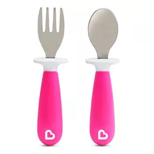 ~? Munchkin Raise Toddler Fork And Spoon Set, Paquete De 2, 