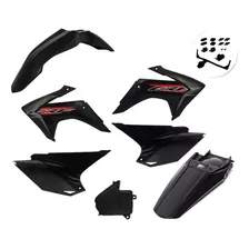 Kit Plastico Crf 230 Com Adesivo Amx Preto