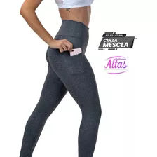 Legging Cós Alto Supplex Com Bolso Lateral Mulheres Altas