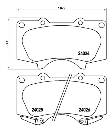 Set-4 Balatas Delanteras Toyota Tacoma 4.0l V6 2008 Brembo Foto 2