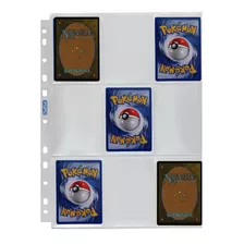 80 Folhas Plástica Pokémon Magic Fichário Cards 11 Furos Gpk