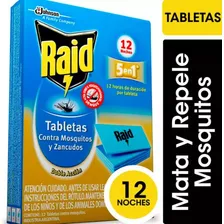 Raid Pastillas Tabletas Anti Mosquitos Doble Acción X 12 Uni