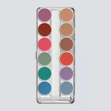 Aquacolor / Paleta 12 Tonos / Código P / 40ml Marca Kryolan