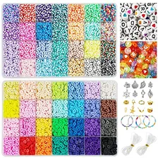 Kit De 14,760 Piezas De De Arcilla Hacer Pulseras, 56...