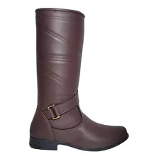 Bota Montaria Cano Médio Longo Feminino Outono Inverno 