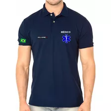 Camisa Polo Profissional Médico Socorrista Bordado