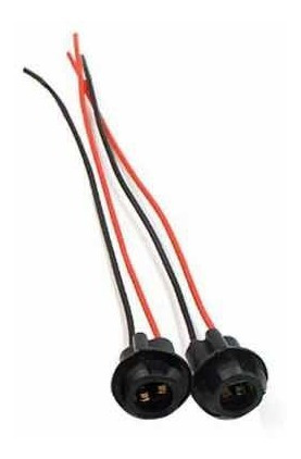 2x Socket Con Cables Para Focos Pellizco Velita T10 W3w W5w Foto 6