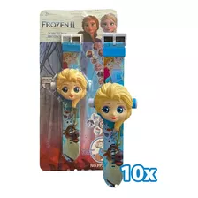 Kit 10x Relógios Infantis Projeta 24 Imagens - Frozen Elsa