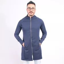 Jaleco Gola Padre Gabardine Com Elastano Masculino - Azul 