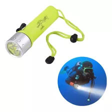 Lanterna A Prova D'água Para Mergulho Pesca Led Profissional Cor Da Lanterna Amarelo Cor Da Luz Branco