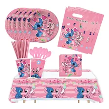 Globi® Pack Cumple Cotillon Globos Lilo Y Stich X10 + Mantel