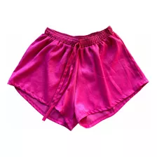 Short Mujer Satén Fucsia