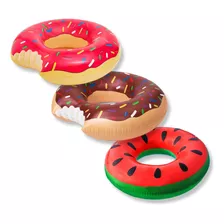 Bóia Melancia Donuts Gigante 90cm Grande Inflavél Piscina