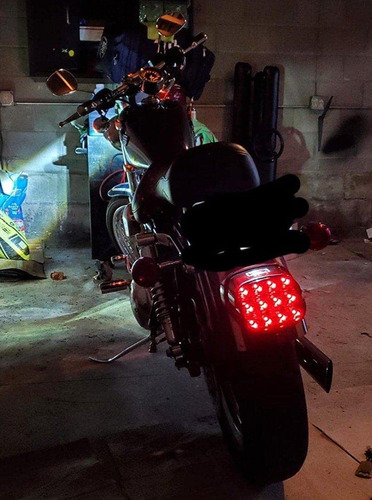 Luz De Freno Led Trasera Reclinada Harley Davidson, Len... Foto 2