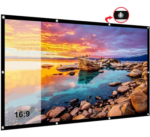 Pantalla Para Proyector Portatil 120 Pulgadas 16:9 Proyección Trasera Y Frontal Cine En Casa Exposiciones Videojuegos