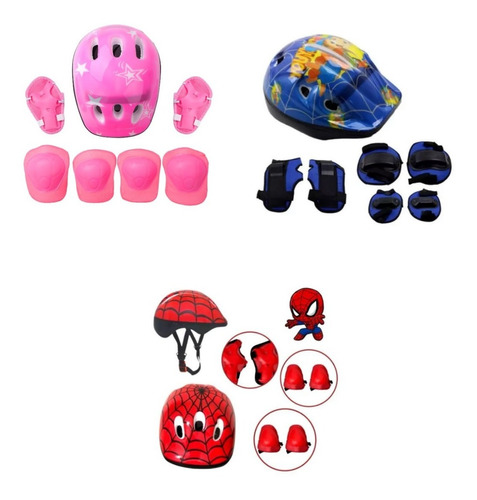 Kit De Proteção Infantil Para Skate Bike Patins Patinete