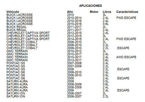 Valvula Control Vvt Escape Pontiac Solstice 2009 2.4l Foto 5