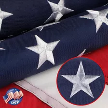 Bandera Estadounidense 100% Fabricada En Estados Unidos De 3
