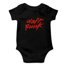 Body Preto Infantil Daft Punk Dj Dupla House Musica Bebê 