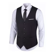 Chaleco De Traje Con Cuello En V Para Hombre Business