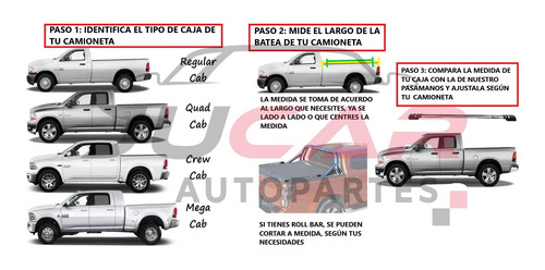 Pasamanos Bronx Para Mitsubishi Pick Up Color Aluminio 140cm Foto 8