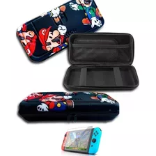 Estojo Case P/ Nintendo Switch Oled Mario + Película Vidro