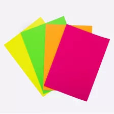 Papel Color Neon 180g A4 10 Folhas Escolha As Cores!