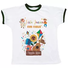 Camiseta Festa Junina Em Casa Familia Personalizada I0345
