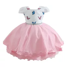 Vestido Jardim Encantado Infantil Das Borboletas 1 A 4 Anos