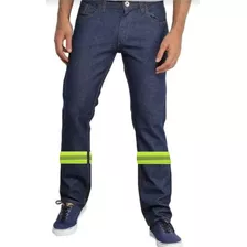 Calça Jeans Refletivo Masculina Reforçada Uniforme
