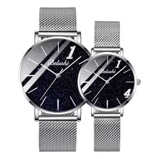 M Reloj De Pulsera 2pcs Parejas Correas De Acero Inoxidable