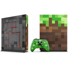 Xbox One S 500gb Série Limitada Minecraft Controle Original