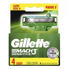 Carga Gillette Mach3 Sensitive Football Leve 4 Pague 3