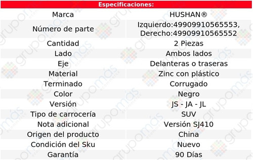 2 Manijas De Puertas Interiores Del/tra Samurai Suzuki 91/95 Foto 2