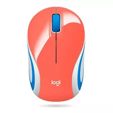 Mouse Pequeño Para Niños Logitech M187 Inalambrico - Coral Color Coral