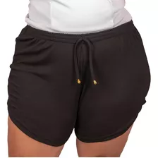 Short Academia Feminino Soltinho Plus Size De Malha