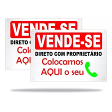 2 Placas Vende Se Casa Imóvel Personalizada Últimas Unidades