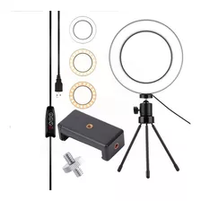 Tripé Ring Light Canal Youtuber Igtv Instagram Maquiagem Top Cor Da Estrutura Preto Cor Da Luz Branco-frio 110v/220v