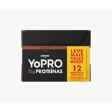 Pack Bebida LÃ¡ctea Uht Chocolate Zero Lactose Yopro 15g High Protein Caixa 250ml Cada 12 Unidades Embalagem EconÃ´mica