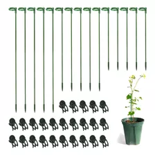 30 Estacas De Soporte Para Plantas Con 30 Clips Para Plantas