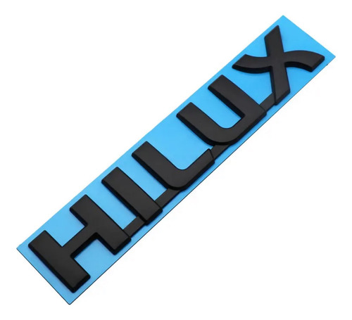 Foto de Emblema Hilux Toyota Negro Mate Platn Accesorio Lujo Pickup