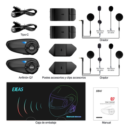 Audfono De Casco De Motocicleta C/bluetooth Y Micrf. Ip65 Foto 10