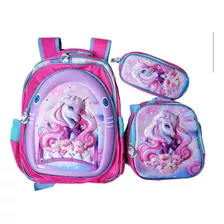 Mochila Unicornio Niña Primaria 3 Pzas Con El -40% Descuento