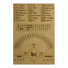 Tablero Juego De Beisbol De Mesa Dados Mdf Personalizado