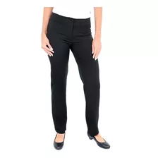 Calça Feminina Social Preta Com Lycra Cintura Alta Uniformes