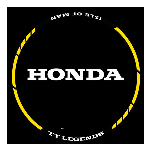 Sticker, Calcomania Reflejante Rin Moto Isle Of Man Tt Honda Foto 7