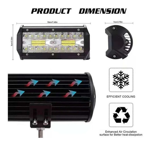 Set 2 Foco Luz Led + Switche On Off All New Fortuner Foto 2