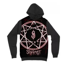 Blusa Frio Moletom Inverno Slipknot Octagrama Metal Rock Man