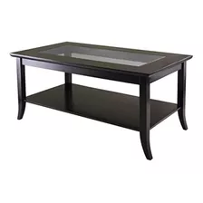 Winsome Mesa De Centro Rectangular Genoa Con Tapa Y Estante 